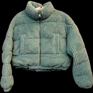 URBAN OUTFITTERS fluffy corduroy puffer
